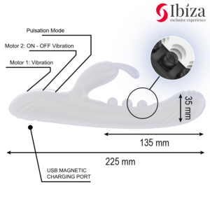 Ibiza Technology-Vibrator Rabbit cu Pulsatie-Silicon, 7 Trepte 13 Ibiza Technology-Vibrator Rabbit cu Pulsatie-Silicon, 7 Trepte - imagine 5