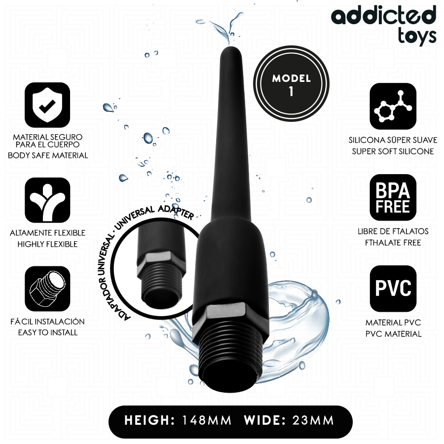Addicted Toys - Irigator Anal cu Adaptor Universal Model 1 1 img 213565 568442448e7e6b9d6b23ec7d16fe93da 1