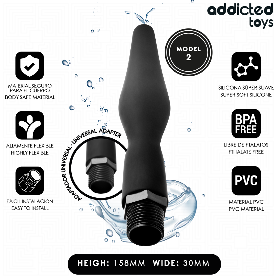 Addicted Toys - Irigator Anal cu Adaptor Universal Model 2 1 img 213572 a94bb2494f03b29b37ab80293849f149 1