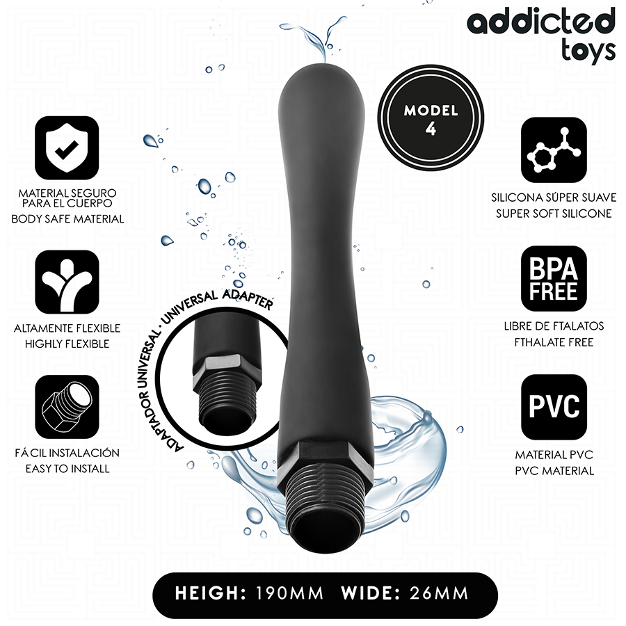 Addicted Toys - Irigator Anal cu Adaptor Universal Model 4 1 img 213670 fa16542654b17c693fd3e04c6444bee8 1