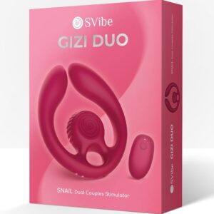 Snail Vibe - Gizi Duo Stimulator pentru Cuplu cu Telecomandă Burgundy - imagine 7