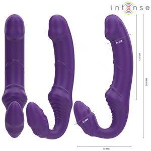 Intense Remote Control-Jill Double Vibrator 20 cm Violet - imagine 3