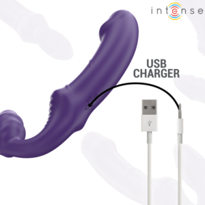 Intense Remote Control-Jill Double Vibrator 20 cm Violet - imagine 7