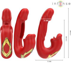 Intense High Tech-Nathy Dublu Vibrator cu Gură Stimulatoare - imagine 3
