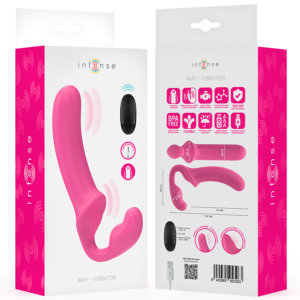 Intense Remote Control-Amy Dublu Vibrator 20 cm Roz - imagine 8