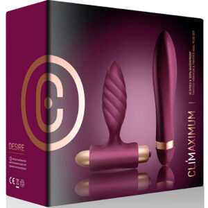 Climaximum-Desire Kit Twisted Vibrator si Plug Anal-Silicon, 10 - imagine 5