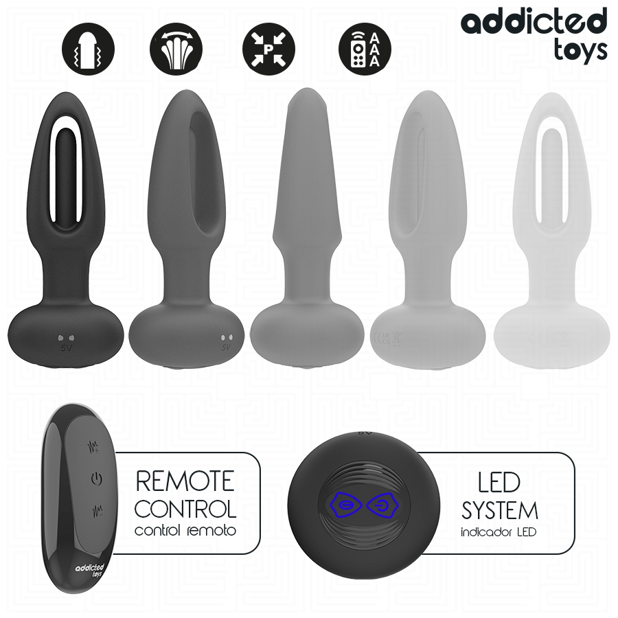 Addicted Toys - Dop Anal cu Limbă Vibrantă și Telecomandă 4 img 214335 131dbd9ee35fbc489ff10b3ab8782a5d 1