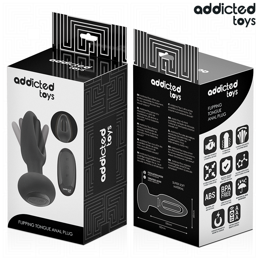 Addicted Toys - Dop Anal cu Limbă Vibrantă și Telecomandă 3 img 214341 ce8b5962258ae97614c17b4baf07f752 1