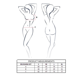 Passion Woman Sets-Belissana Sutien + Tanga Set Violet S/M · Lenjerie Sexy Femei (imaginea 4)