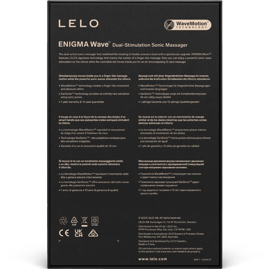 Lelo-Enigma Wave Triplu Stimulator Vibrator Cyber 5 Lelo-Enigma Wave Triplu Stimulator Vibrator Cyber · Vibratoare (imaginea 5)