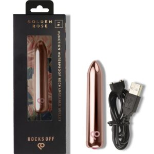 Rocks-off-Bullet Vibrator Reîncărcabil Golden Rose-12 Trepte 9 Rocks-off-Bullet Vibrator Reîncărcabil Golden Rose-12 Trepte - imagine 3