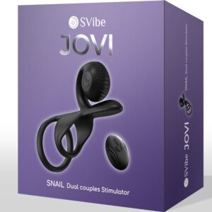 Snail Vibe-Jovi Inel pentru Cuplu cu Telecomandă, Negru-Silicon - imagine 5