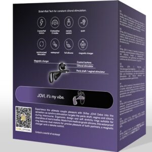 Snail Vibe-Jovi Inel pentru Cuplu cu Telecomandă, Negru-Silicon - imagine 6