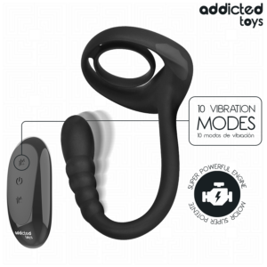 Addicted Toys - P-spot Inel Vibrator pentru Penis cu Telecomandă - imagine 5