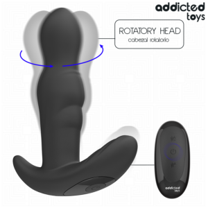 Addicted Toys-Plug Anal Rotativ Vibrant cu Telecomandă-Silicon · Jucarii Anale