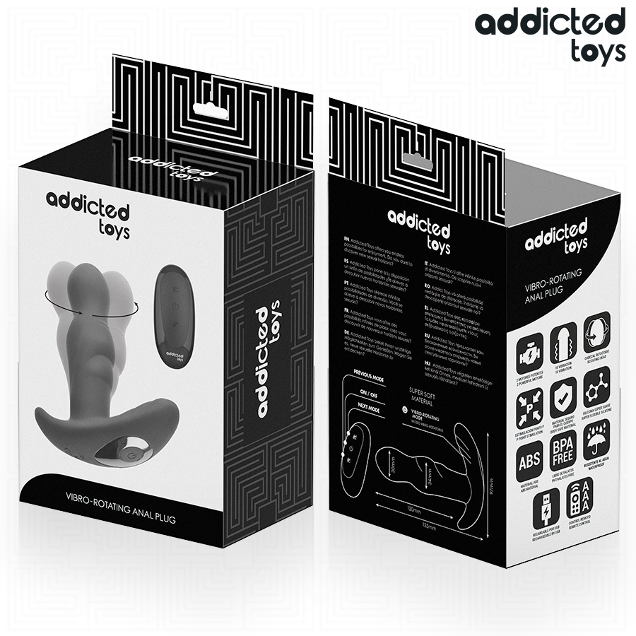 Addicted Toys-Plug Anal Rotativ Vibrant cu Telecomandă-Silicon · Jucarii Anale (imaginea 4)