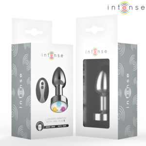 Intense Anal Toys-Plug Anal Metalic Vibrator cu Lumini Led si 10 Intense Anal Toys-Plug Anal Metalic Vibrator cu Lumini Led si - imagine 3