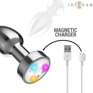 Intense Anal Toys-Dop Anal Metalic Vibrant cu Lumină Led - imagine 6