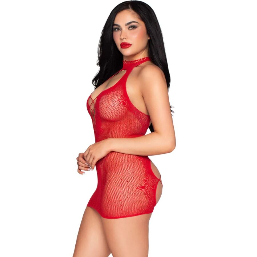 Leg Avenue-81675 Halter Mini Rochie - One Size, Negru/Roșu, ONE 4 img 216613 b44246ba80af9284aa936a1a208cf2ce 1