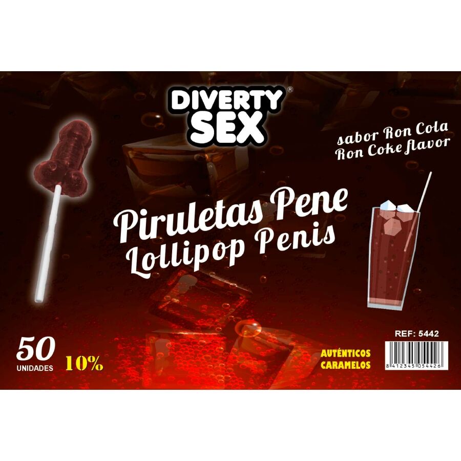 Diablo Goloso-50 Acadele Penis Aromă Rom Cola, 10% Alcool 1 Diablo Goloso-50 Acadele Penis Aromă Rom Cola, 10% Alcool — DIVERTY SEX · Dulciuri & Cadouri
