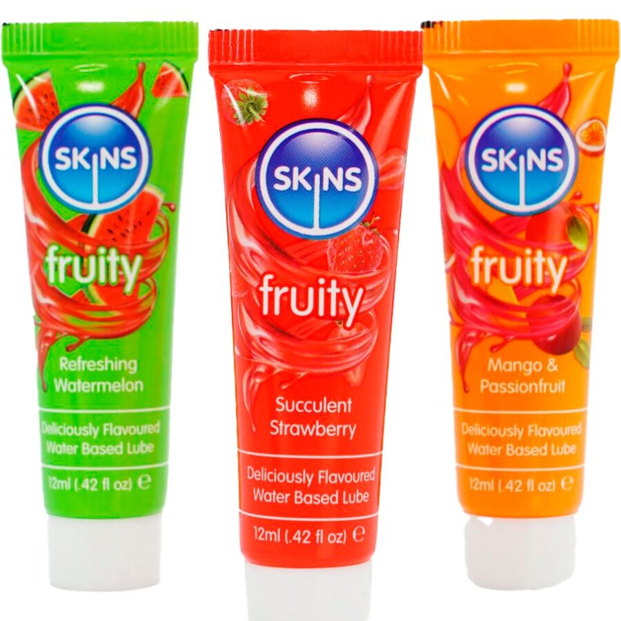 Skins-Kit Lubrifianți Fructați Pepene, Căpșuni și Mango 3 X 12 ml 2 img 217166 5129fa47bd3fea8eb6d3eda9e5d2d671 1