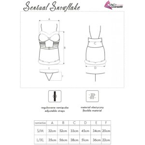 Livco Corsetti Fashion-Sensual Snowflake LC-90603 Cămașon + 10 Livco Corsetti Fashion-Sensual Snowflake LC-90603 Cămașon + - imagine 5