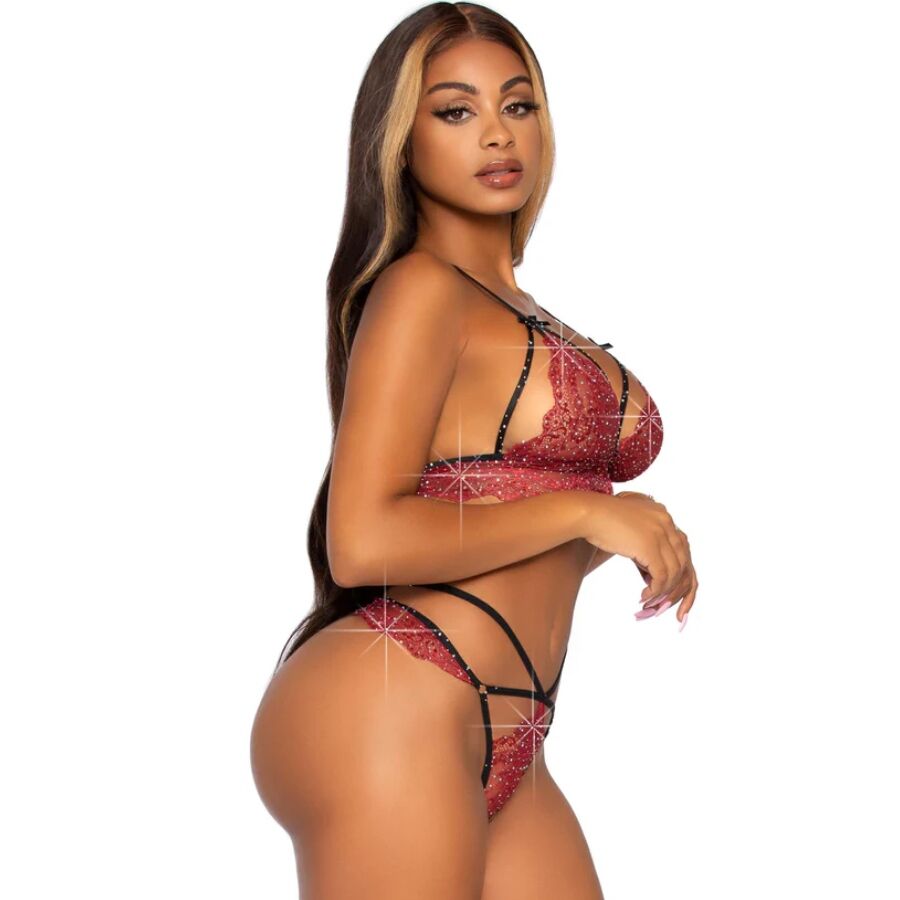 Leg Avenue-Set Sutien + Tanga Bordo, S/M/L 2 img 217372 a59508c7b0bef46021aa8f98c311717c 1