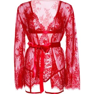 Leg Avenue-Set Body + Bată de Liguero Roșu, S/M 14 Leg Avenue-Set Body + Bată de Liguero Roșu, S/M - imagine 7