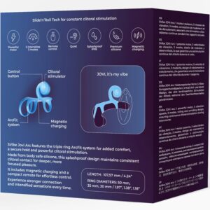 Snail Vibe - Jovi Arc Inel pentru Cuplu cu Telecomandă, Albastru/Negru - imagine 9