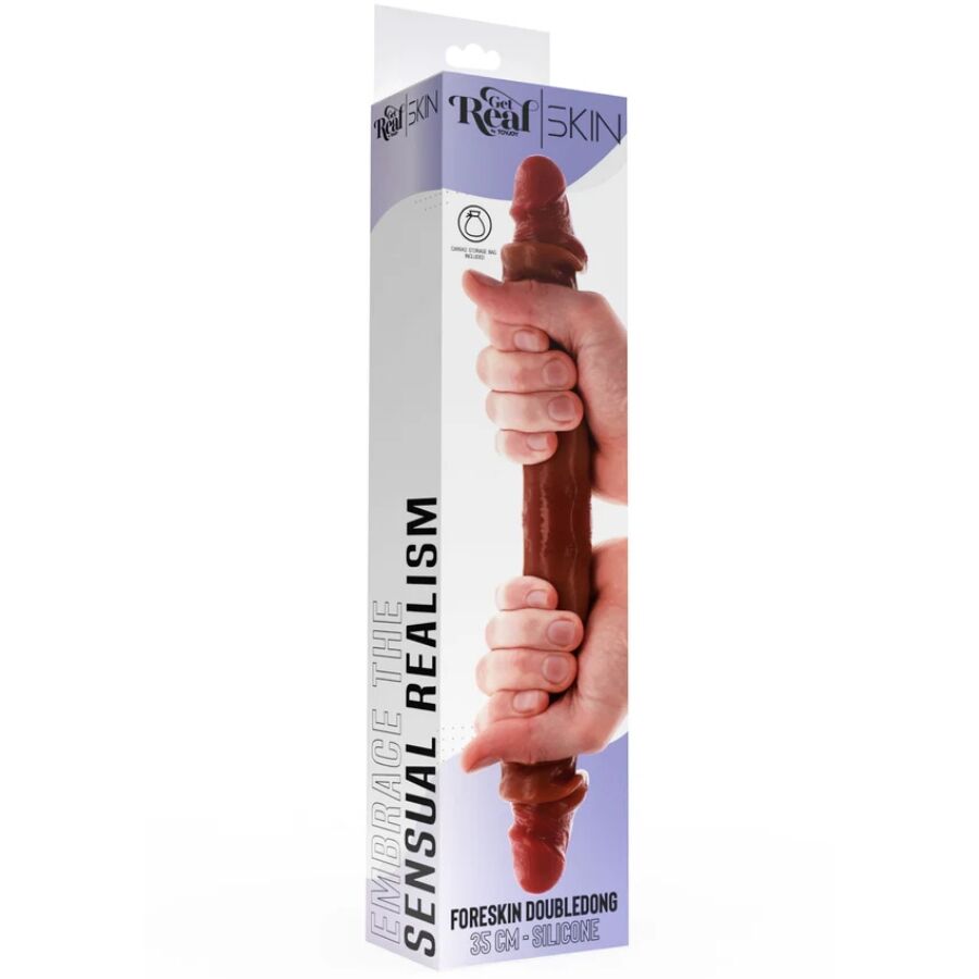 Get Real-Dildou Dublu din Silicon Caramel 35 cm 4 img 218298 4e17937e4781a8d3215c717b443df2e0 1