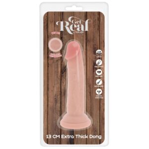 Get Real-Deluxe Dong Tpe Extra Gros, Densitate Dublă, 13 cm 9 Get Real-Deluxe Dong Tpe Extra Gros, Densitate Dublă, 13 cm - imagine 4
