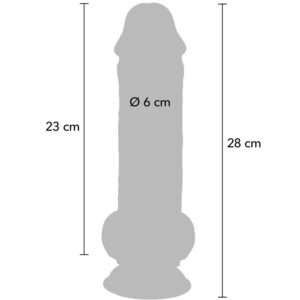 Get Real-Deluxe Penis Realist cu Testicule Extra Gros 28 cm-TPE - imagine 4