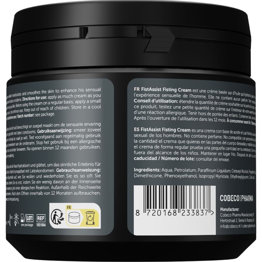 Cobeco - Fist Assist-Fist Assist Lubricant Cream-500 ml 2 img 218605 eca5c1b2f8fe41ad77fe7492fab58de4 1