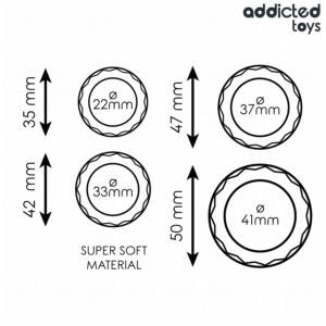 Addicted Toys-Set Inele Peniene Texturate 4 Mărimi-Silicon - imagine 5
