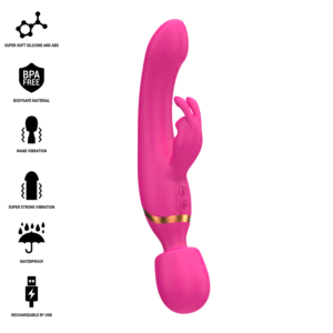 Intense High Tech-Winona Vibrator Dublu Rabbit & Wand-Silicon 11 Intense High Tech-Winona Vibrator Dublu Rabbit & Wand-Silicon - imagine 2