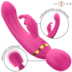 Intense High Tech-Winona Vibrator Dublu Rabbit & Wand-Silicon 12 Intense High Tech-Winona Vibrator Dublu Rabbit & Wand-Silicon - imagine 3