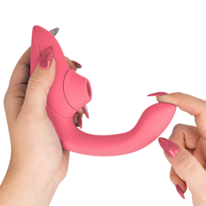 Womanizer-Blend Rabbit Vibrator Stimulator Vibrant Rose-Silicon 11 Womanizer-Blend Rabbit Vibrator Stimulator Vibrant Rose-Silicon - imagine 4