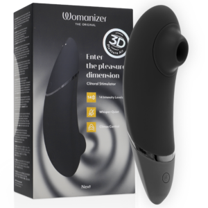Womanizer-Next Stimulator Clitorian Negru-Silicon, USB, Waterproof · Vibratoare