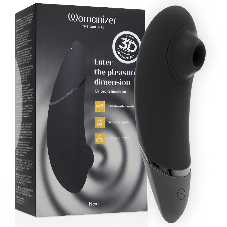 Womanizer-Next Stimulator Clitorian Negru-Silicon, USB, Waterproof · Vibratoare