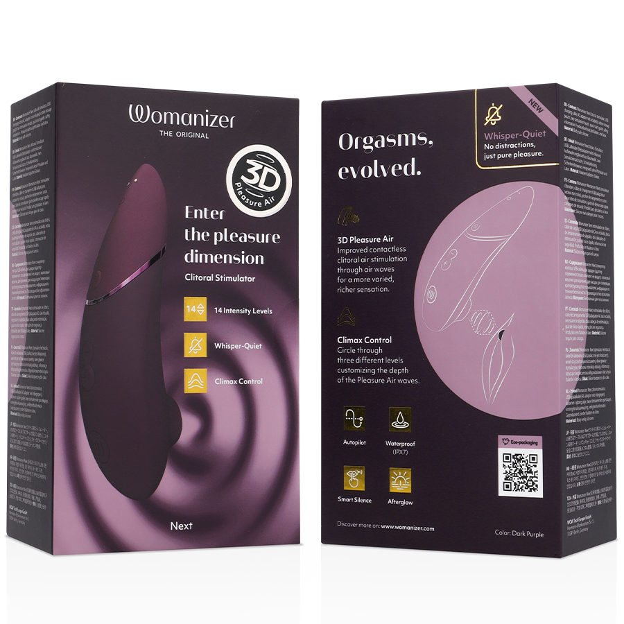Womanizer-Next Stimulator Clitoral Dark Purple-Silicon, 3 Trepte · Vibratoare (imaginea 7)