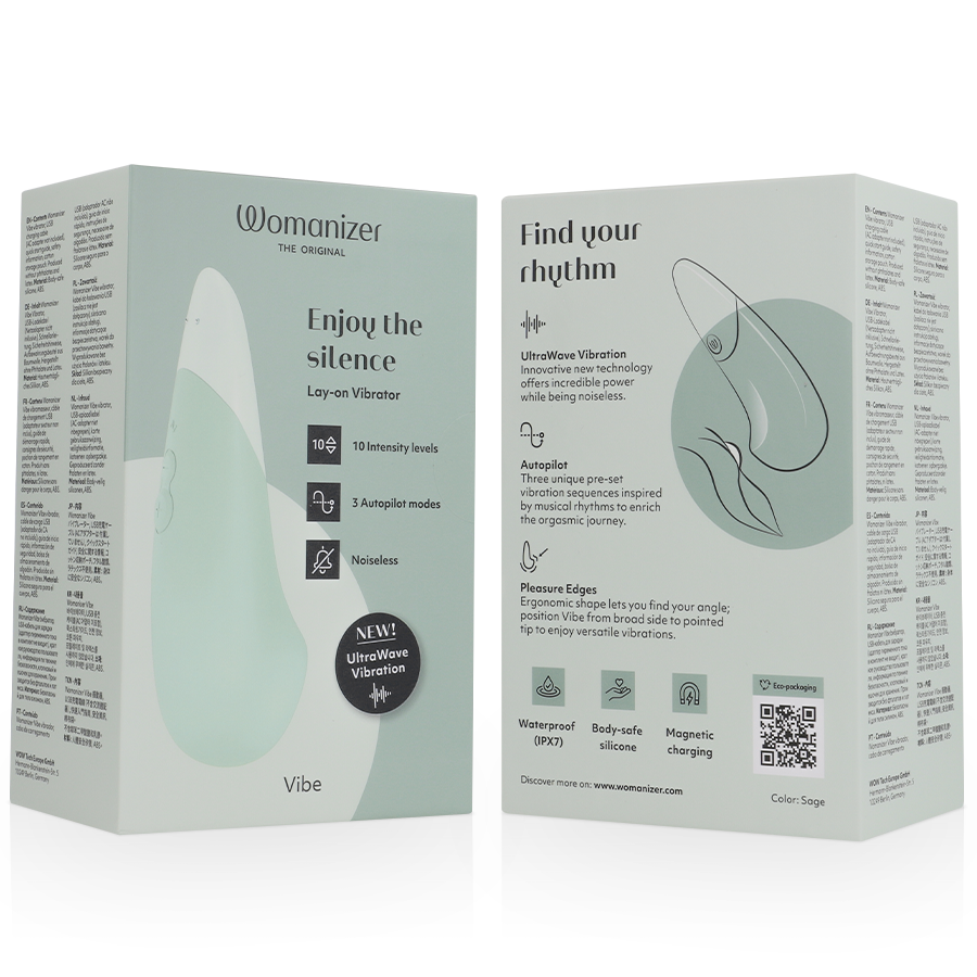 Womanizer-Vibe Lay-on Silent Vibrator Sage-Silicon, 10 Trepte 7 img 219189 2775c6e2aa017fa2ca8aacb29cd8e78e 1
