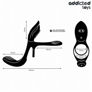 Addicted Toys-Inel Dublu pentru Penis cu Stimulator - imagine 6