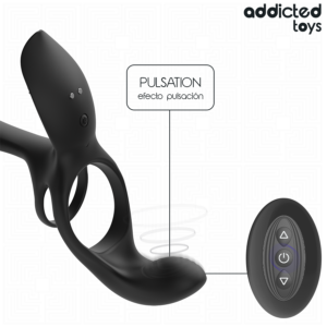 Addicted Toys-Inel Dublu pentru Penis cu Stimulator - imagine 7