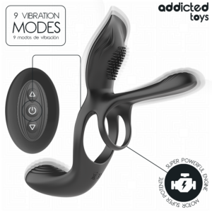 Addicted Toys-Inel Dublu pentru Penis cu Stimulator - imagine 3