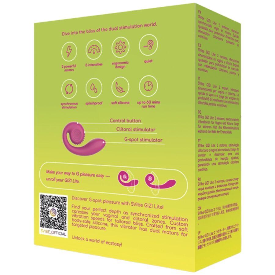 Snail Vibe - Gizi Lite Dual G-spot și Clitoral Roz Vibrator 5 img 219551 92bac736b5497efe9a951126261dce42 1