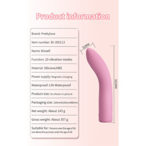 High Tech-Kisell Vibrator Punctul G Roz-Silicon, 10 Trepte 19 High Tech-Kisell Vibrator Punctul G Roz-Silicon, 10 Trepte - imagine 9