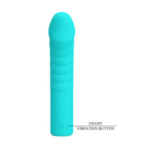 High Tech-Rylan G-spot Vibrator Albastru-Silicon, 10 Trepte - imagine 5