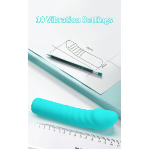 High Tech-Rylan G-spot Vibrator Albastru-Silicon, 10 Trepte - imagine 7