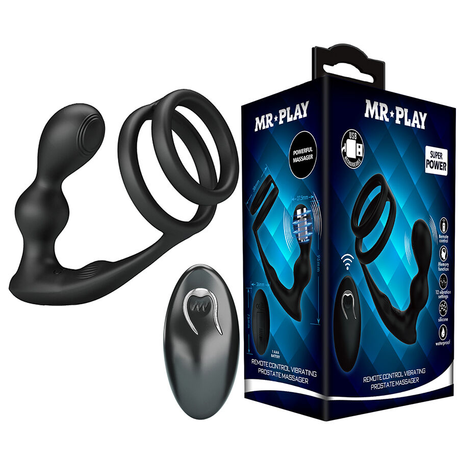 Mr Play-Dop Anal Vibrator cu Inel pentru Penis · Jucarii Anale (imaginea 8)
