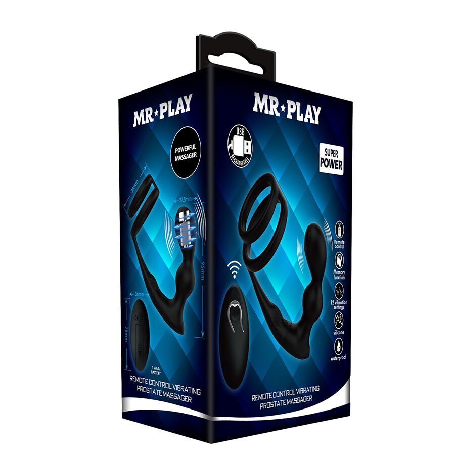 Mr Play-Dop Anal Vibrator cu Inel pentru Penis · Jucarii Anale (imaginea 6)